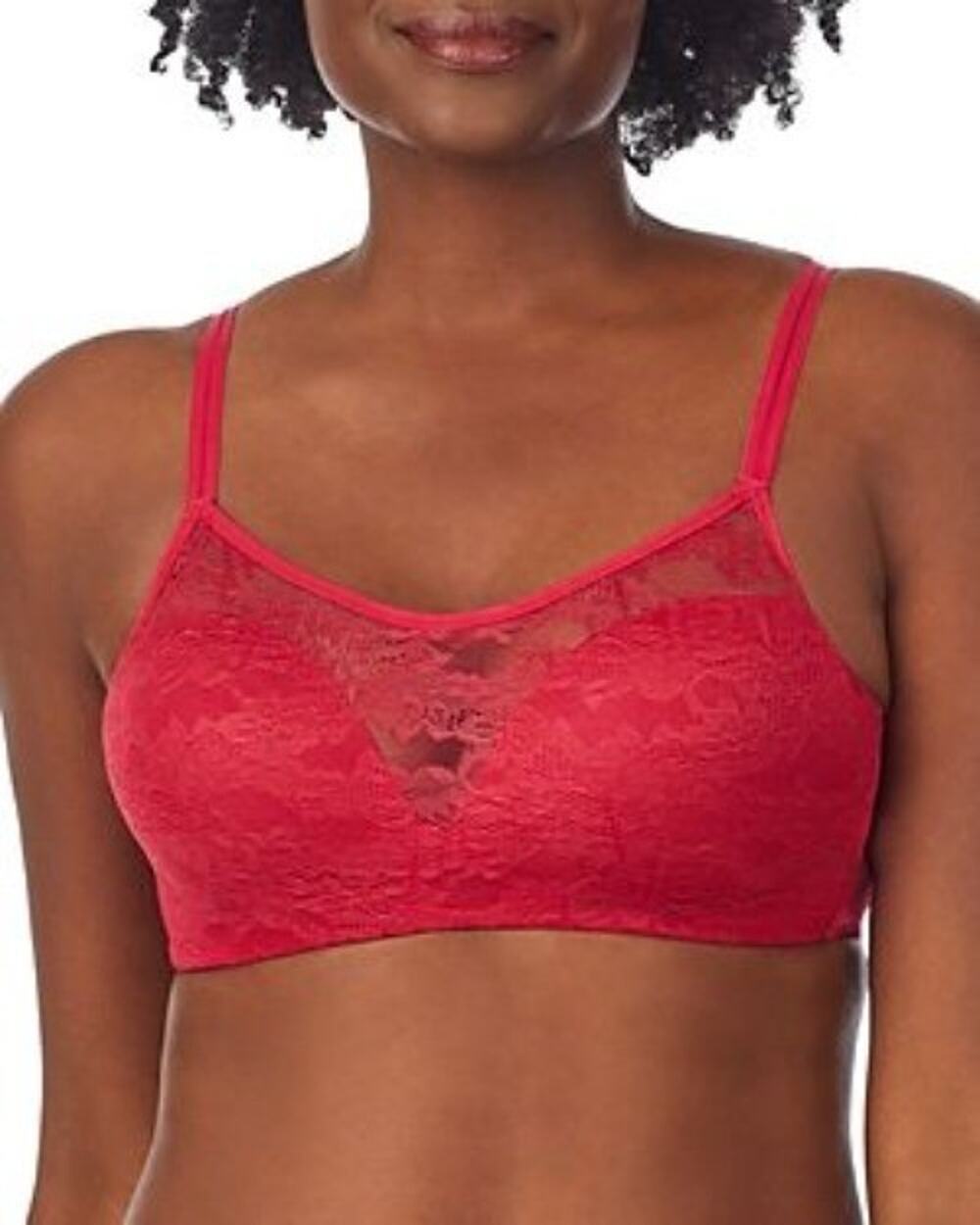 Le Mystere Stretch Lace Wireless Bra 38DDD 38F Merlot Red Full Coverage NWT
